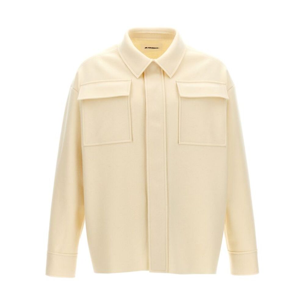 Jil Sander White Wool Men's Blouse